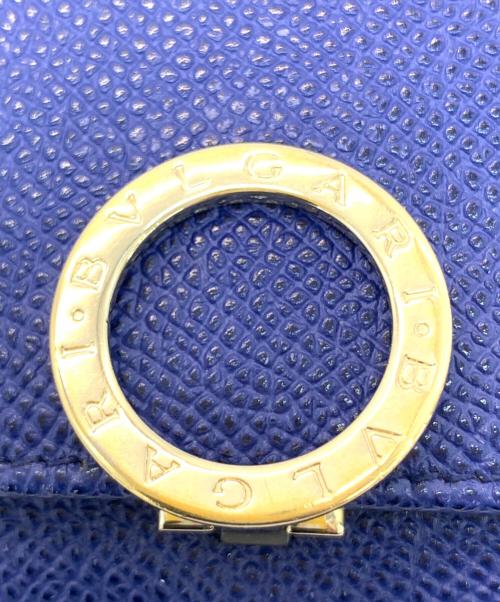 BVLGARI（ブルガリ）BVLGARI (ブルガリ) ロゴクリップカードケース ブルーの古着・服飾アイテム
