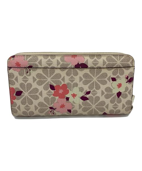 Kate Spade（ケイトスペード）Kate Spade (ケイトスペード) ラウンドファスナー長財布 ベージュピンクの古着・服飾アイテム