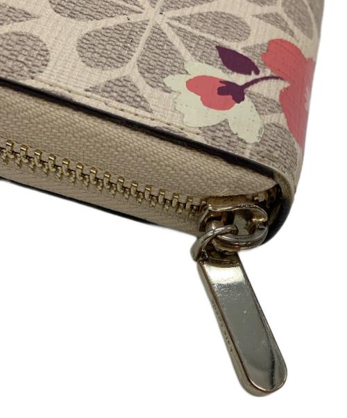 Kate Spade（ケイトスペード）Kate Spade (ケイトスペード) ラウンドファスナー長財布 ベージュピンクの古着・服飾アイテム