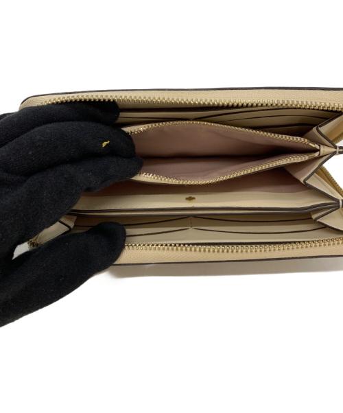 Kate Spade（ケイトスペード）Kate Spade (ケイトスペード) ラウンドファスナー長財布 ベージュピンクの古着・服飾アイテム