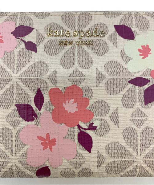 Kate Spade（ケイトスペード）Kate Spade (ケイトスペード) ラウンドファスナー長財布 ベージュピンクの古着・服飾アイテム