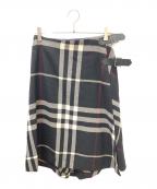 BURBERRY LONDONバーバリーロンドン）の古着「ノバチェックスカート」｜ブラック×グレー