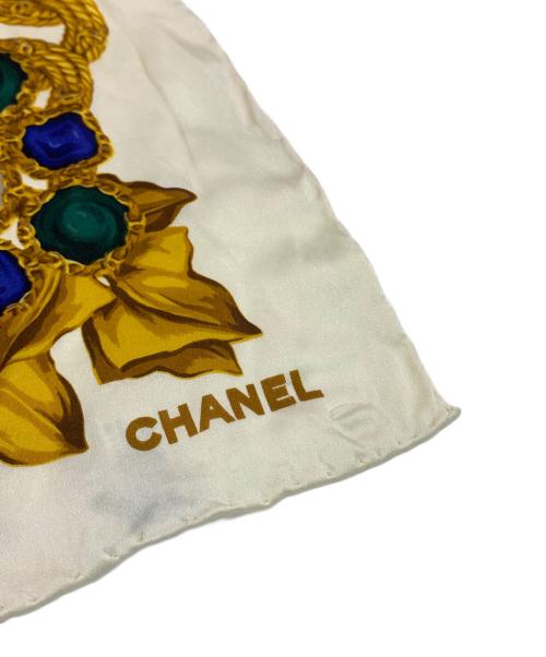 CHANEL（シャネル）CHANEL (シャネル) シルクスカーフ ベージュの古着・服飾アイテム