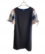 BLUE LABEL CRESTBRIDGEブルーレーベルクレストブリッジ）の古着「半袖ワンピース」｜ブラック