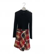 BLUE LABEL CRESTBRIDGEブルーレーベルクレストブリッジ）の古着「長袖ワンピース」｜ブラック