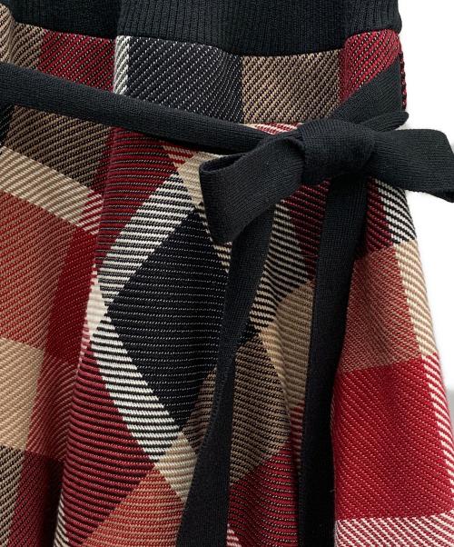 BLUE LABEL CRESTBRIDGE（ブルーレーベルクレストブリッジ）BLUE LABEL CRESTBRIDGE (ブルーレーベルクレストブリッジ) 長袖ワンピース ブラック サイズ:36の古着・服飾アイテム