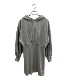 chico（チコ）の古着「フーデットワンピース」｜グレー