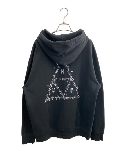 HUF（ハフ）HUF (ハフ) プリントパーカー ブラック サイズ:Ｍの古着・服飾アイテム