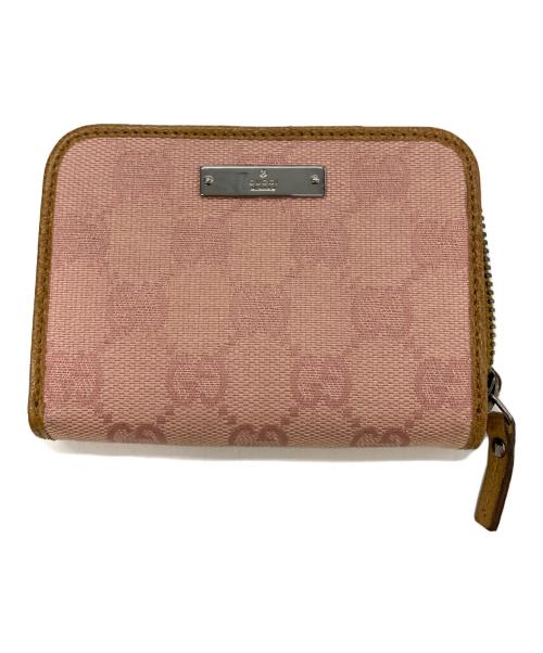 GUCCI（グッチ）GUCCI (グッチ) GGキャンバス ピンク×ブラウンの古着・服飾アイテム