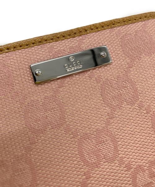 GUCCI（グッチ）GUCCI (グッチ) GGキャンバス ピンク×ブラウンの古着・服飾アイテム