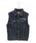 HARLEY-DAVIDSON（ハーレーダビッドソン）の古着「Embossed Upright Eagle Denim Vest」｜ブラック