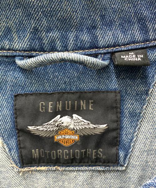 HARLEY-DAVIDSON（ハーレーダビッドソン）HARLEY-DAVIDSON (ハーレーダビッドソン) HARLEY-DAVIDSON(ハーレーダビッドソン)BAR & SHIELD LOGO DENIM JACKET インディゴ サイズ:Mの古着・服飾アイテム