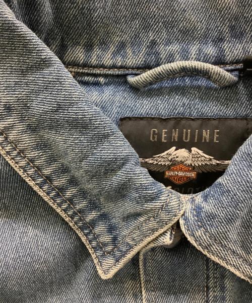 HARLEY-DAVIDSON（ハーレーダビッドソン）HARLEY-DAVIDSON (ハーレーダビッドソン) HARLEY-DAVIDSON(ハーレーダビッドソン)BAR & SHIELD LOGO DENIM JACKET インディゴ サイズ:Mの古着・服飾アイテム