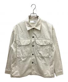 Diaspora Skateboards（ディアスポラスケートボードズ）の古着「Diaspora skateboards(ディアスポラスケートボード)Mil Graphpaper Shirt」｜ベージュ