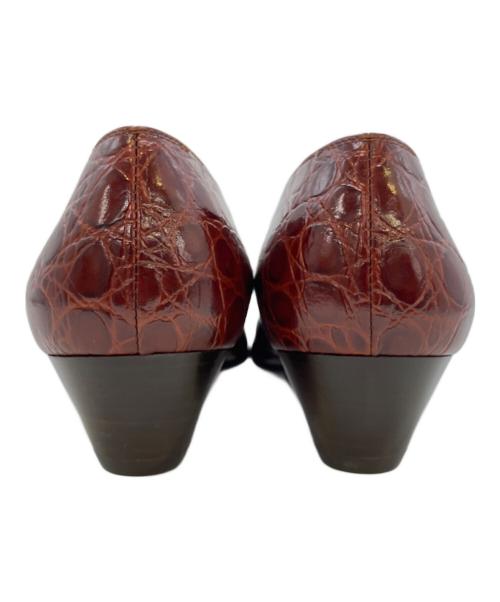 Salvatore Ferragamo（サルヴァトーレ フェラガモ）Salvatore Ferragamo (サルヴァトーレ フェラガモ) リボンパンプス ブラウン サイズ:25の古着・服飾アイテム