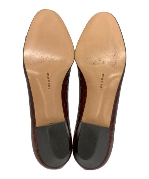 Salvatore Ferragamo（サルヴァトーレ フェラガモ）Salvatore Ferragamo (サルヴァトーレ フェラガモ) リボンパンプス ブラウン サイズ:25の古着・服飾アイテム