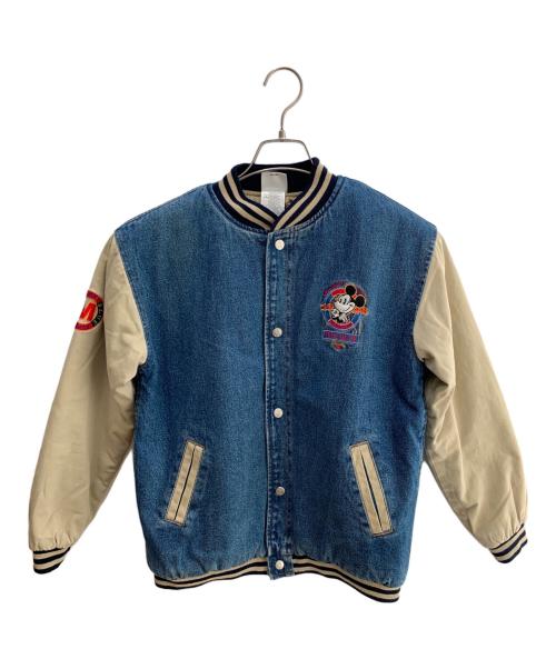 Disney STORE（ディズニーストア）Disney STORE (ディズニーストア) ヴィンテージデニムスカジャン インディゴ×ベージュ サイズ:Lの古着・服飾アイテム