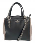 COACHコーチ）の古着「2WAYショルダーバッグ」｜ベージュ×ブラック