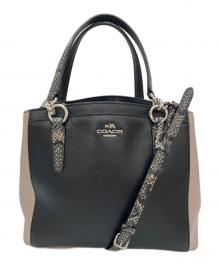 COACH（コーチ）の古着「2WAYショルダーバッグ」｜ベージュ×ブラック