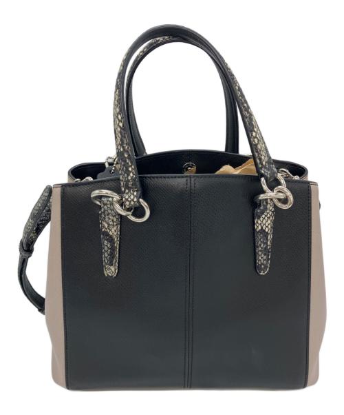 COACH（コーチ）COACH (コーチ) 2WAYショルダーバッグ ベージュ×ブラックの古着・服飾アイテム