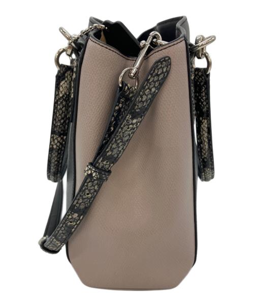 COACH（コーチ）COACH (コーチ) 2WAYショルダーバッグ ベージュ×ブラックの古着・服飾アイテム