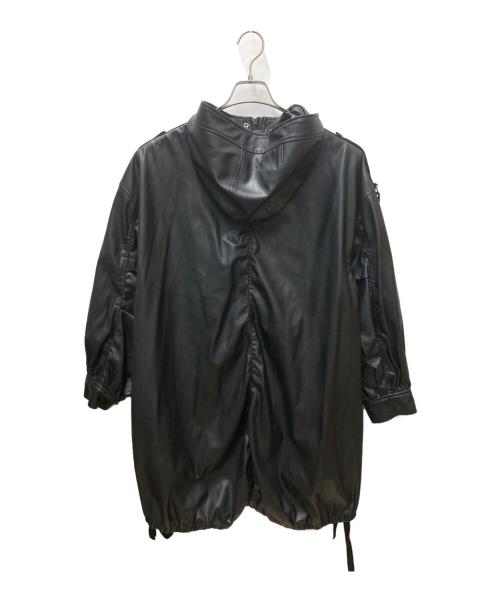 不明（不明）不明 (不明) JEANASIS(ジーナシス)ヴィーガンレザーモンスターパーカー ブラック サイズ:FREEの古着・服飾アイテム