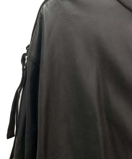 不明（不明）不明 (不明) JEANASIS(ジーナシス)ヴィーガンレザーモンスターパーカー ブラック サイズ:FREEの古着・服飾アイテム