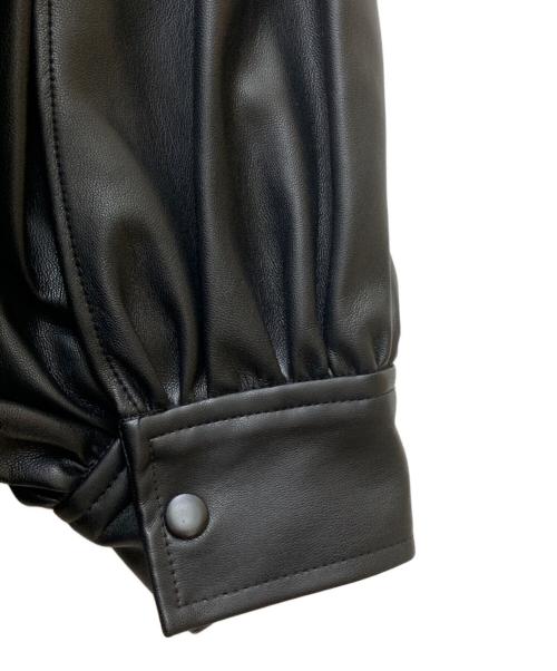 不明（不明）不明 (不明) JEANASIS(ジーナシス)ヴィーガンレザーモンスターパーカー ブラック サイズ:FREEの古着・服飾アイテム