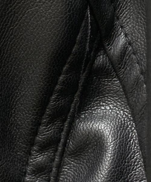 不明（不明）不明 (不明) JEANASIS(ジーナシス)ヴィーガンレザーモンスターパーカー ブラック サイズ:FREEの古着・服飾アイテム