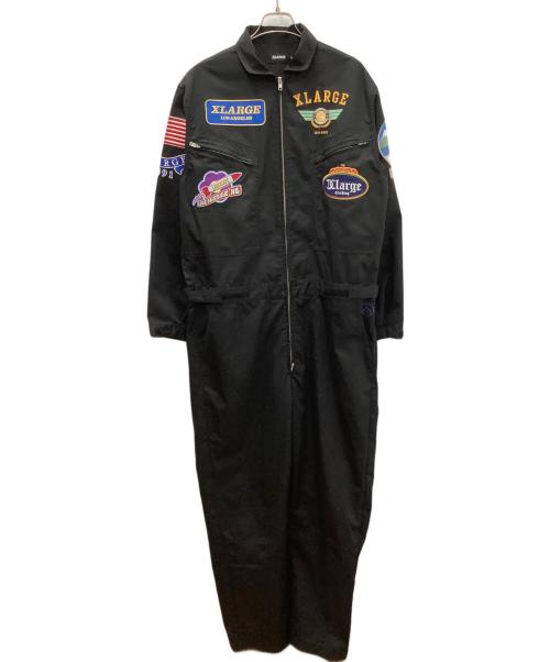 X-LARGE（エクストララージ）X-LARGE (エクストララージ) PILOT LOGO L/S JUMPSUIT ブラック サイズ:Ｍの古着・服飾アイテム
