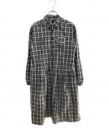 PINK HOUSE（ピンクハウス）の古着「長袖ワンピース」｜ブラック×ホワイト