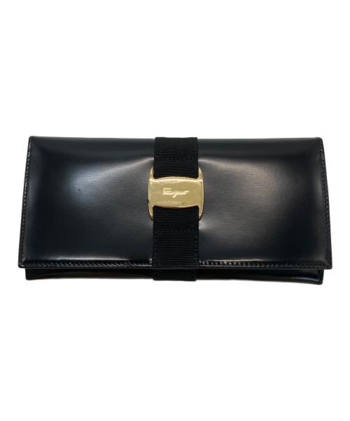 Salvatore Ferragamo（サルヴァトーレ フェラガモ）Salvatore Ferragamo (サルヴァトーレ フェラガモ) ヴァラリボン ブラックの古着・服飾アイテム