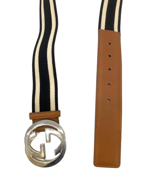 GUCCI（グッチ）GUCCI (グッチ) ベルト アイボリー×ブラックの古着・服飾アイテム