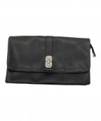 A.D.M.J.エーディーエムジェイ）の古着「型押しショルダーバッグ」｜ブラック