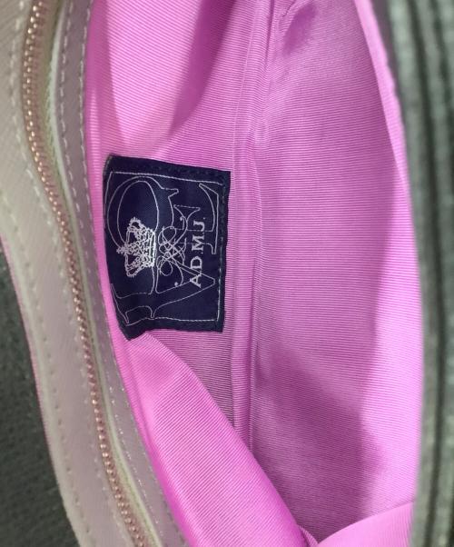 A.D.M.J.（エーディーエムジェイ）A.D.M.J. (エーディーエムジェイ) 型押しショルダーバッグ ブラックの古着・服飾アイテム