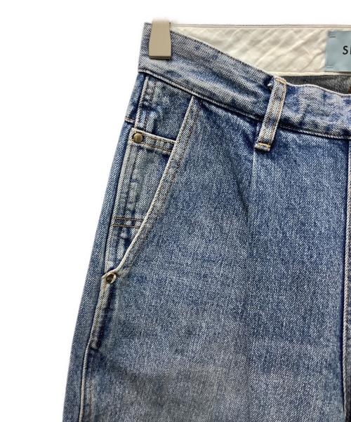 SERGE de bleu（サージ デ ブルー）SERGE de bleu (サージ デ ブルー) SERGE de bleu(サージ デ ブルー)サージ SIDE ZIP ブルー サイズ:61cm (W24)の古着・服飾アイテム