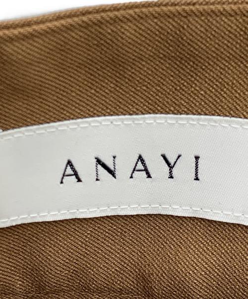 ANAYI（アナイ）ANAYI (アナイ) ストレッチツイルハイウエストパンツ ブラウン サイズ:36の古着・服飾アイテム