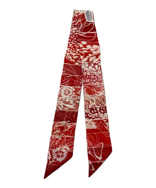 HERMES（エルメス）HERMES (エルメス) リボンスカーフ レッドの古着・服飾アイテム