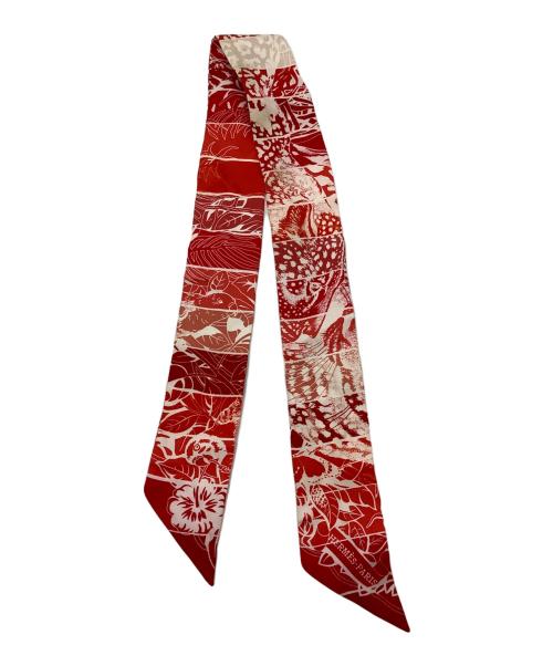 HERMES（エルメス）HERMES (エルメス) リボンスカーフ レッドの古着・服飾アイテム