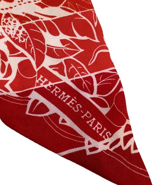 HERMES（エルメス）HERMES (エルメス) リボンスカーフ レッドの古着・服飾アイテム