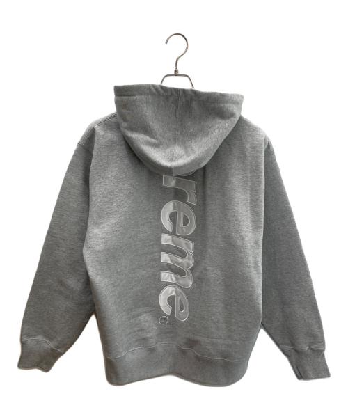 SUPREME（シュプリーム）SUPREME (シュプリーム) Supreme(シュプリーム)Satin Applique Hooded Sweatshirt グレー サイズ:Ｍの古着・服飾アイテム