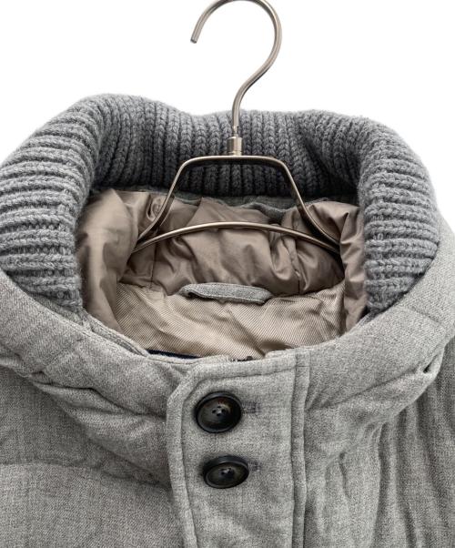 HERNO（ヘルノ）HERNO (ヘルノ) HERNO(ヘルノ)フードダウンブルゾン PI000907U 33278 9300 レーヨン ウール ライトグレー サイズ:50の古着・服飾アイテム