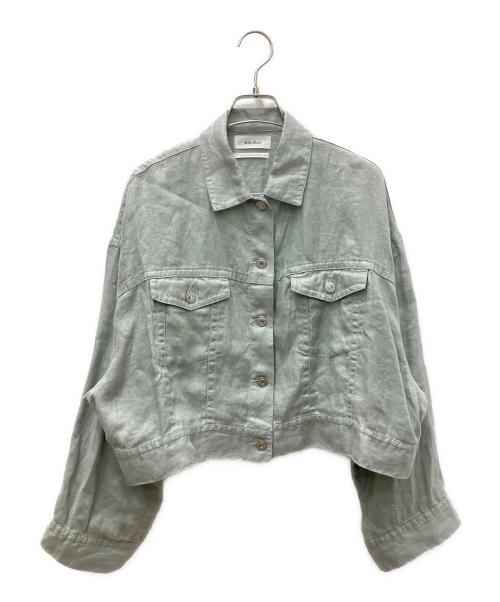 Mila Owen（ミラオーウェン）Mila Owen (ミラオーウェン) クロップドリネンGジャン ブルー サイズ:Ｓの古着・服飾アイテム