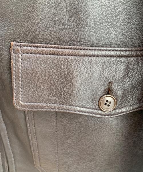 BUZZ RICKSON'S（バズリクソンズ）BUZZ RICKSON'S (バズリクソンズ) 襟ボアレザージャケット ブラウン サイズ:36の古着・服飾アイテム