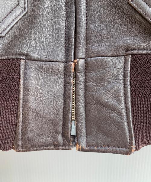 BUZZ RICKSON'S（バズリクソンズ）BUZZ RICKSON'S (バズリクソンズ) 襟ボアレザージャケット ブラウン サイズ:36の古着・服飾アイテム