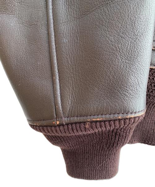 BUZZ RICKSON'S（バズリクソンズ）BUZZ RICKSON'S (バズリクソンズ) 襟ボアレザージャケット ブラウン サイズ:36の古着・服飾アイテム