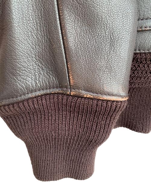 BUZZ RICKSON'S（バズリクソンズ）BUZZ RICKSON'S (バズリクソンズ) 襟ボアレザージャケット ブラウン サイズ:36の古着・服飾アイテム