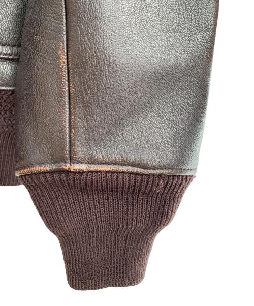 BUZZ RICKSON'S（バズリクソンズ）BUZZ RICKSON'S (バズリクソンズ) 襟ボアレザージャケット ブラウン サイズ:36の古着・服飾アイテム