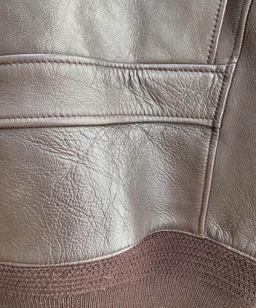 BUZZ RICKSON'S（バズリクソンズ）BUZZ RICKSON'S (バズリクソンズ) 襟ボアレザージャケット ブラウン サイズ:36の古着・服飾アイテム