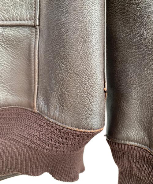 BUZZ RICKSON'S（バズリクソンズ）BUZZ RICKSON'S (バズリクソンズ) 襟ボアレザージャケット ブラウン サイズ:36の古着・服飾アイテム